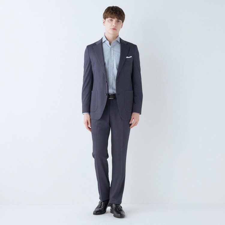 シルバーライン 【CLASSICO TAPERED】【春夏】1タックテーパードパンツ/ブラウン/ウエストシャーリング/4S SUSTAINABILITY&ECOLOGY FABRIC/※裾上げ必要 紺濃色