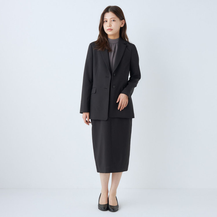 シルバーライン 【SILVER LINE/5分袖】パフスリーブスタンドカラープルオーバー/ダークグレー グレー濃色