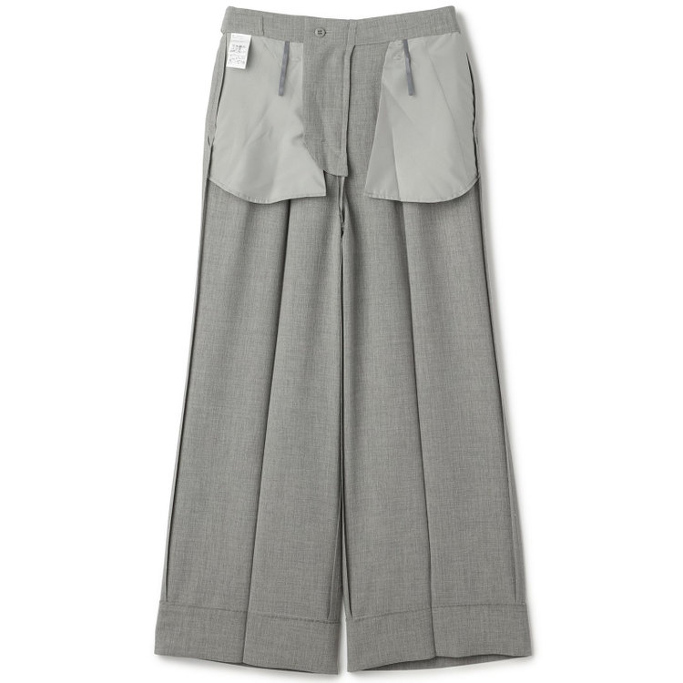シルバーライン 【RELAX WIDE】【年間】 ダブルジャケットワイドパンツスーツ/ライトグレー/4S SUSTAINABILITY&ECOLOGY FABRIC/※パンツ裾上げ済仕様 グレー淡色