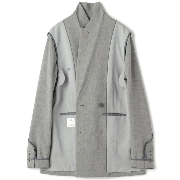 シルバーライン 【RELAX WIDE】【年間】 ダブルジャケットワイドパンツスーツ/ライトグレー/4S SUSTAINABILITY&ECOLOGY FABRIC/※パンツ裾上げ済仕様 グレー淡色