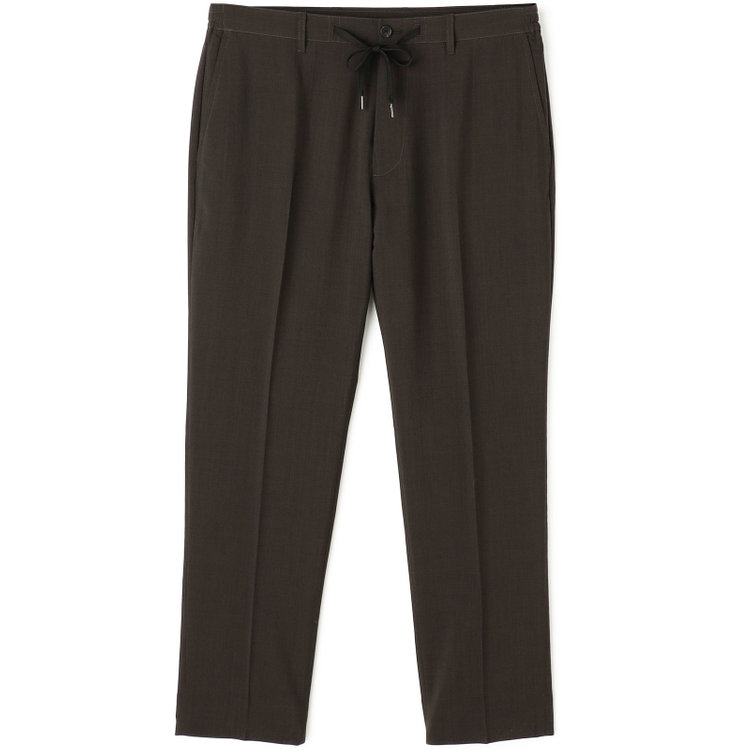 ソノタ 【発送在庫あり】【BLACK LINE】【春夏】0タックテーパードパンツ/カーキ/ドローコード/ウエストシャーリング/※裾上げ済仕様 黄淡色