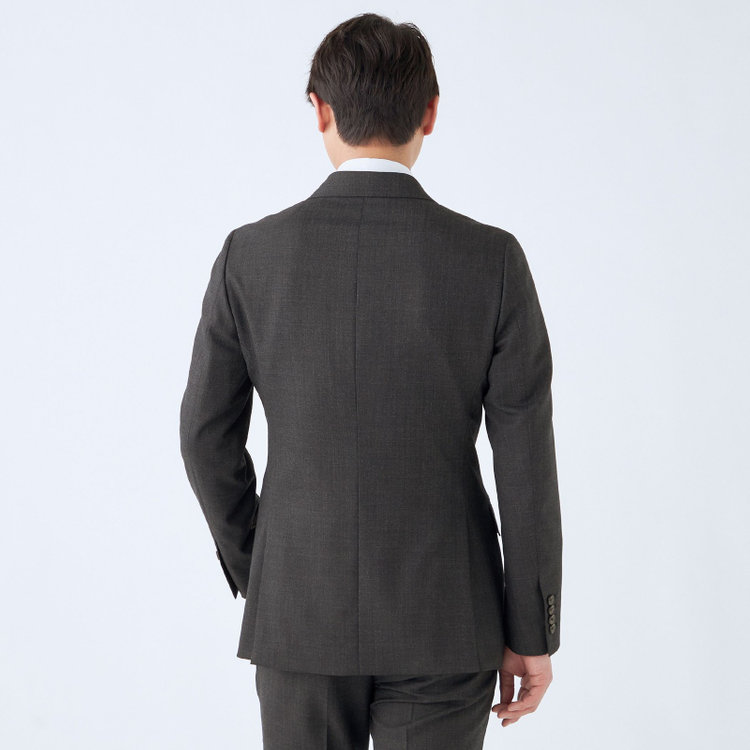 シルバーライン 【CLASSICO TAPERED】【秋冬】6釦2掛けダブルスーツ 2タック/グレー/ウエストムーブ/NEW ZEALAND WOOL MIX/※裾上げ必要 グレー濃色