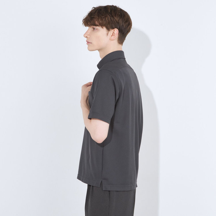 シルバーライン 【発送在庫あり】【WEB限定】【RBC/半袖】ボタンダウンビズポロシャツ プルオーバータイプ/ダークグレー/4S グレー中間