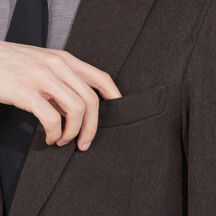 ソノタ 【BLACK LINE】【秋冬】2釦ジャケット/ブラウン 茶中間