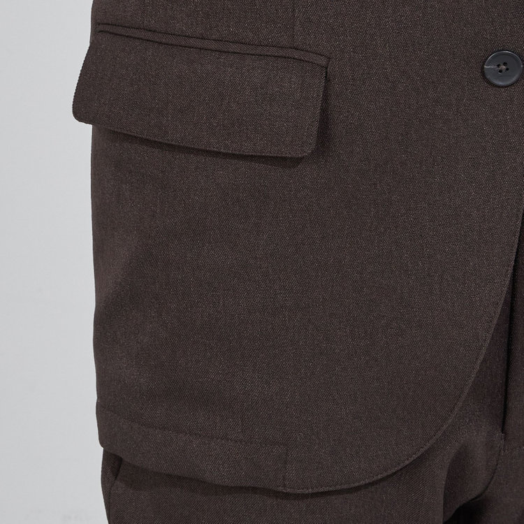 ソノタ 【BLACK LINE】【秋冬】2釦ジャケット/ブラウン 茶中間