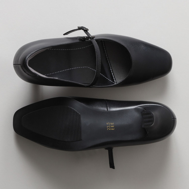 ソノタ パンプス ベルト付きプレーン/ブラック / 5.5cmヒール 黒