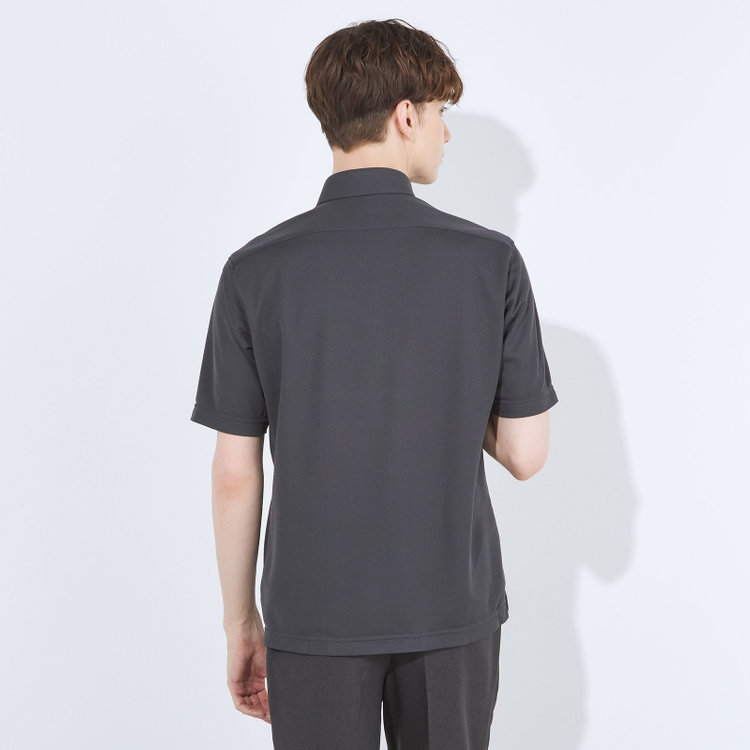 シルバーライン 【発送在庫あり】【WEB限定】【RBC/半袖】ボタンダウンビズポロシャツ プルオーバータイプ/ダークグレー/4S グレー中間