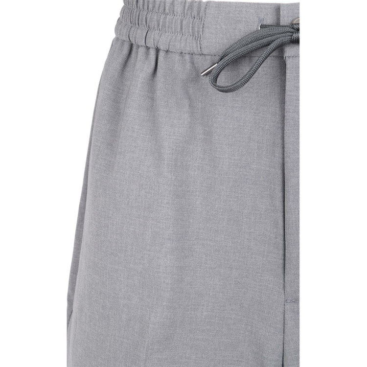 スーツセレクト 【発送在庫あり】【RBC】【春夏】ドローコード付きテーパードパンツ/ブルーグレー/ウエストシャーリング/裾上げ済仕様 グレー系(灰)