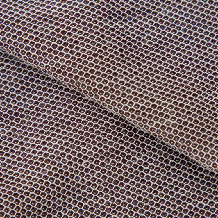 ブラックライン 【発送在庫あり】【BLACK LINE/半袖】ホリゾンタルワイドワイシャツ/ブラウン×ドビー/「4S HONEYCOMB MESH」スーパーノンアイロン・ストレッチ 茶中間