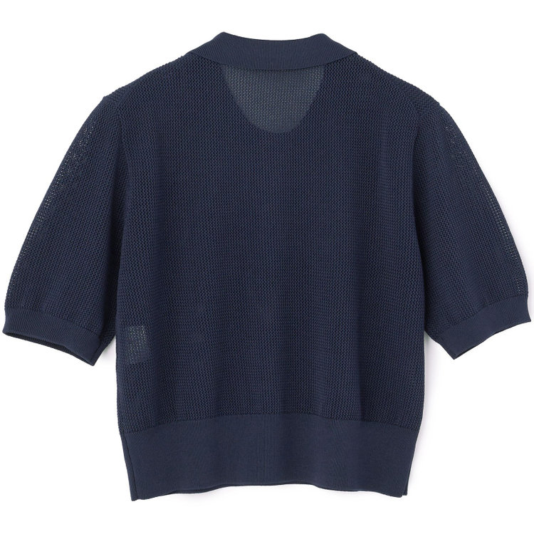 シルバーライン 12Gメッシュポロ/ネイビー 紺中間
