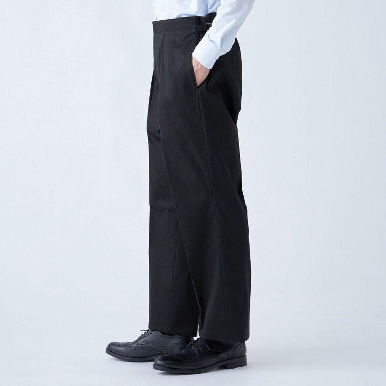 シルバーライン 【発送在庫あり】【Just Loose】コットンパンツ 2タック/ネイビー/VENTILE since1963/※裾上げ必要 紺濃色