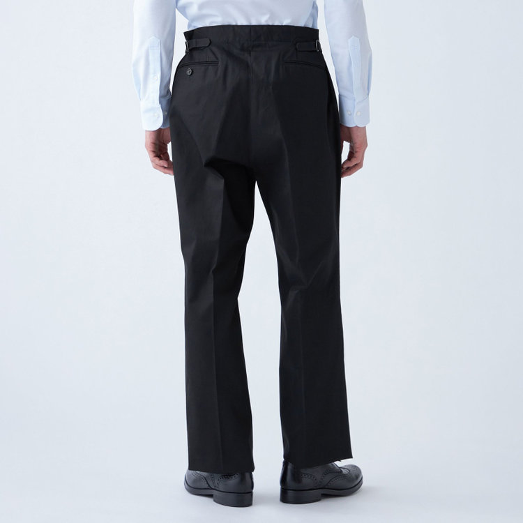 シルバーライン 【発送在庫あり】【Just Loose】コットンパンツ 2タック/ネイビー/VENTILE since1963/※裾上げ必要 紺濃色