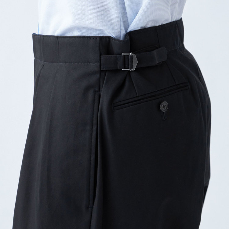 シルバーライン 【発送在庫あり】【Just Loose】コットンパンツ 2タック/ネイビー/VENTILE since1963/※裾上げ必要 紺濃色