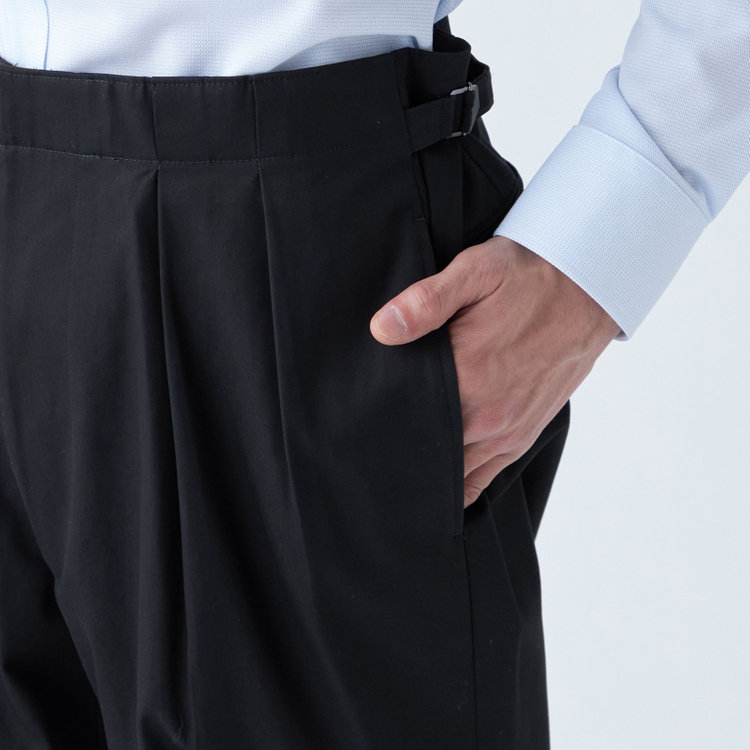 シルバーライン 【発送在庫あり】【Just Loose】コットンパンツ 2タック/ネイビー/VENTILE since1963/※裾上げ必要 紺濃色