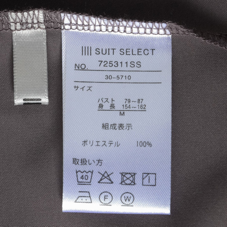 シルバーライン 【SILVER LINE/5分袖】パフスリーブスタンドカラープルオーバー/ダークグレー グレー濃色
