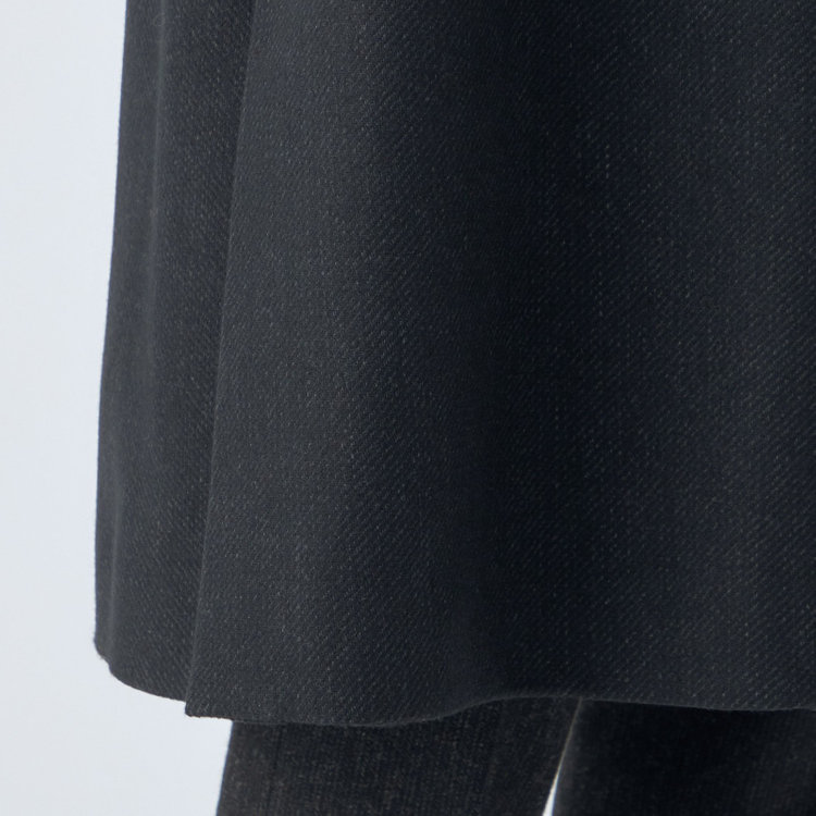 シルバーライン 【SL】ウールブレンドステンカラードロップショルダーデュアリティサイドスリットコート/ダークグレー/140S BLENDED EXTRA FINE MERINO WOOL グレー濃色