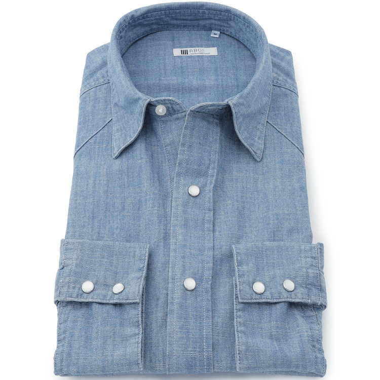 シルバーライン 【発送在庫あり】【RBC】シャツ/ブルー 青中間