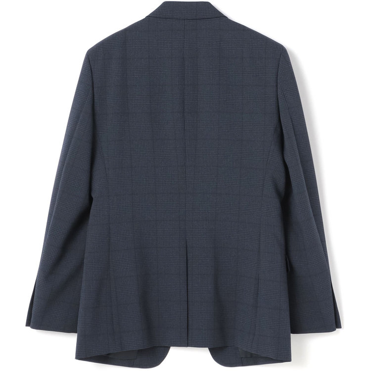 ブラックライン 【発送在庫あり】【SLIM TAPERED_2】【春夏】2釦シングルスリーピーススーツ 0タック/ネイビー×チェック/ウエストシャーリング/4S SUSTAINABILITY&ECOLOGY FABRIC/※パンツ裾上げ済仕様 紺濃色