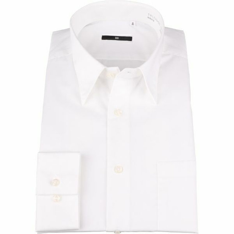 ブラックライン 【WEB限定/OUTLET】【BL】【形態安定】レギュラーカラードレスワイシャツ/ホワイト×ソリッド ホワイト系(白)
