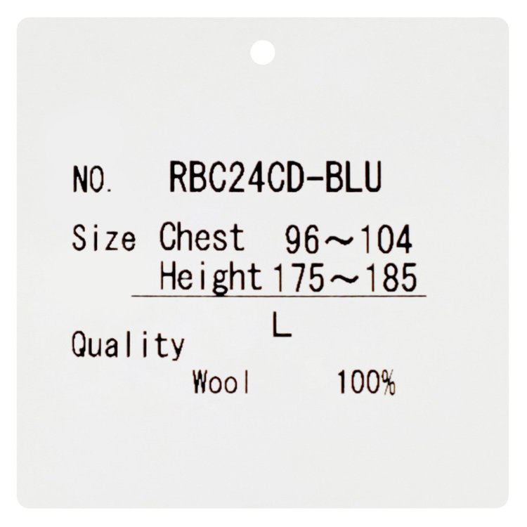 スーツセレクト 【RBC】【秋冬】ウール100%ニットカーディガン/ブルー/ZEGNA BARUFFA/マシンウォッシャブル 青中間
