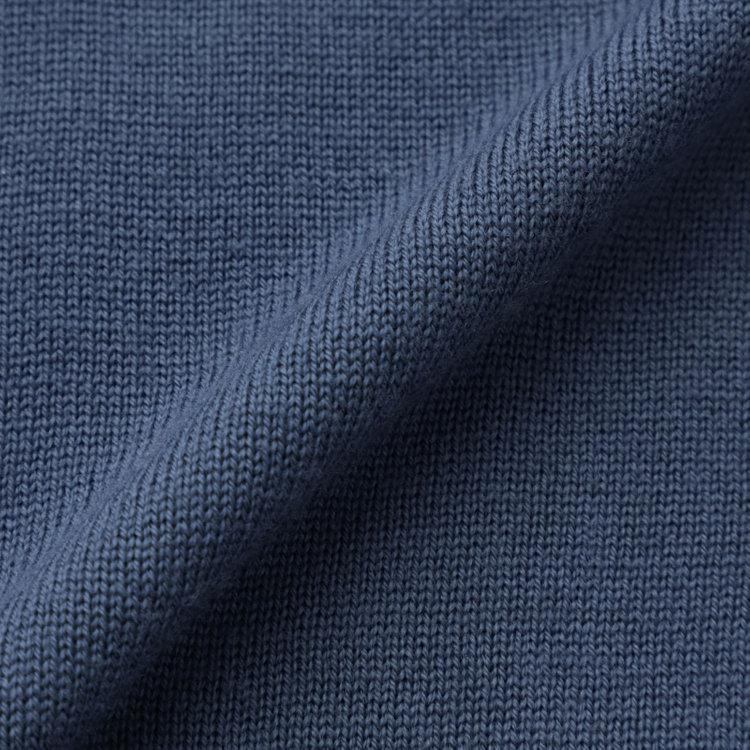 スーツセレクト 【RBC】【秋冬】ウール100%ニットカーディガン/ブルー/ZEGNA BARUFFA/マシンウォッシャブル 青中間