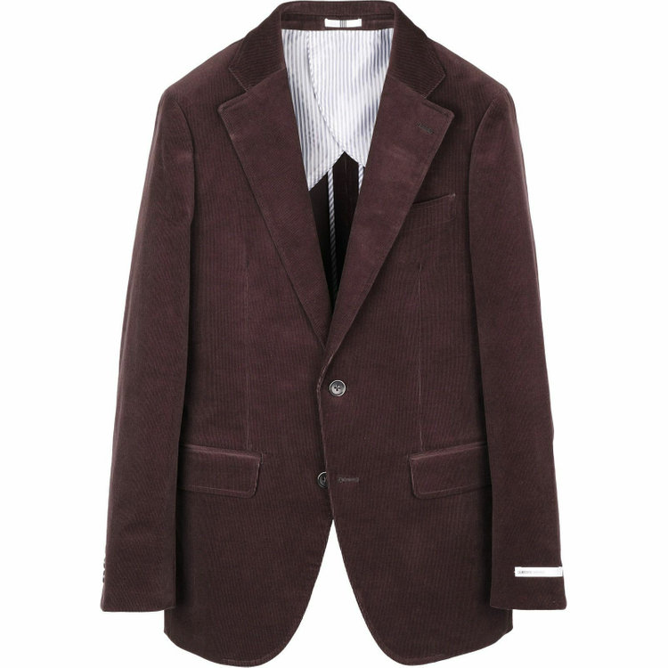 スーツセレクト 【WEB限定/OUTLET】【CLASSICO TAPERED】【秋冬】コットンブレンド2釦ジャケット/ブラウン×コーデュロイ ブラウン系(茶)