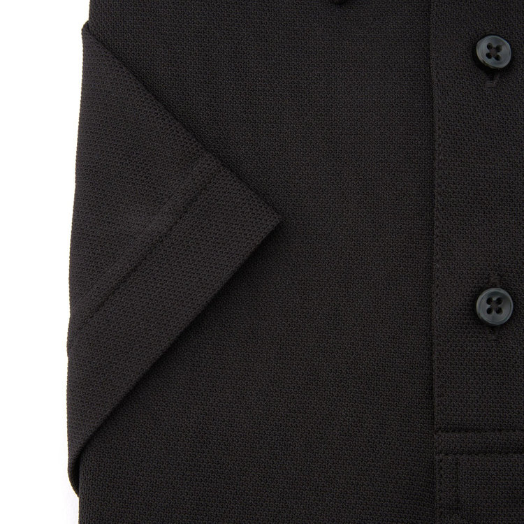 シルバーライン 【発送在庫あり】【WEB限定】【RBC/半袖】ボタンダウンビズポロシャツ プルオーバータイプ/ブラック/4S 黒