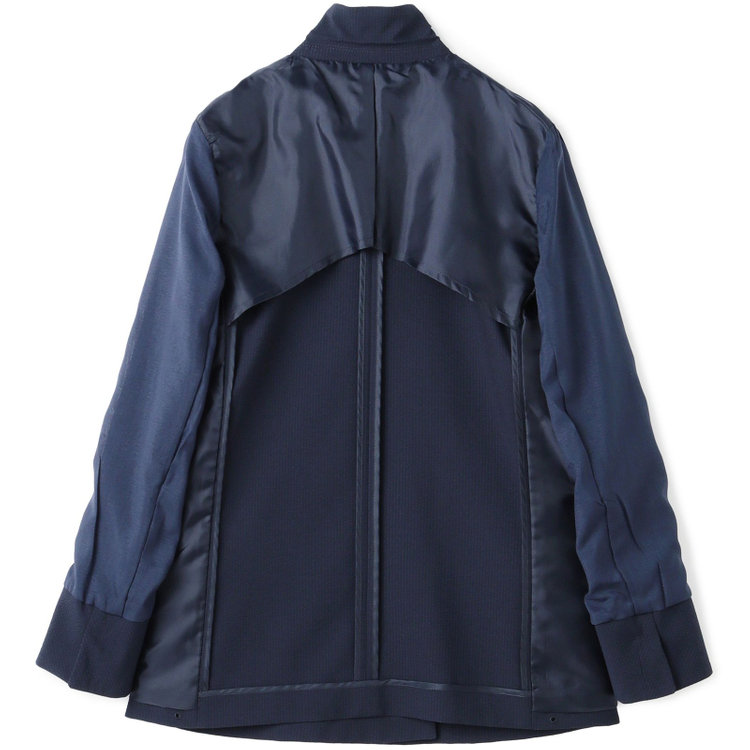 ブラックライン 【SL】【春夏】4釦1掛けダブルジャケット/ネイビー+シアサッカー/ウォッシャブル ネイビー系(紺)