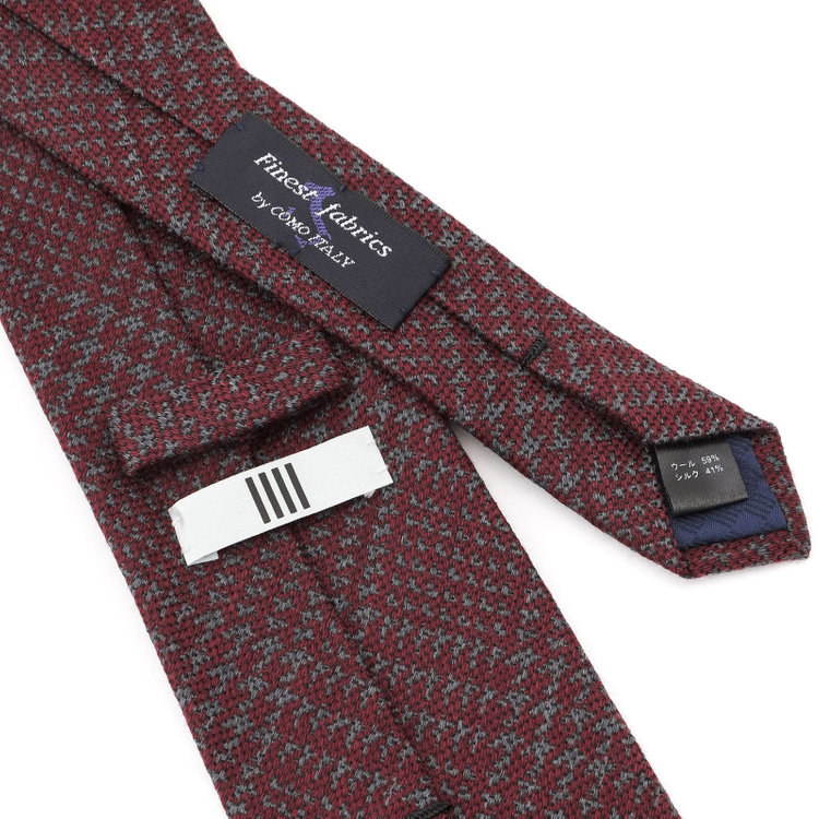シルバーライン 【発送在庫あり】【SILVER LINE】ウールシルクチェックネクタイ 8.5cm幅/ワイン×グレー/Finest fabrics by COMO ITALY その他