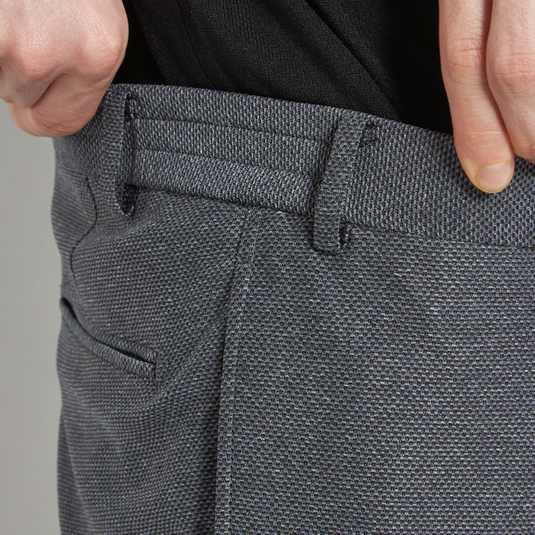 シルバーライン 【CLASSICO TAPERED】【春夏】1タックテーパードパンツ/グレー/ウエストシャーリング仕様/4S SUSTAINABILITY&ECOLOGY FABRIC/※裾直し必要 グレー中間