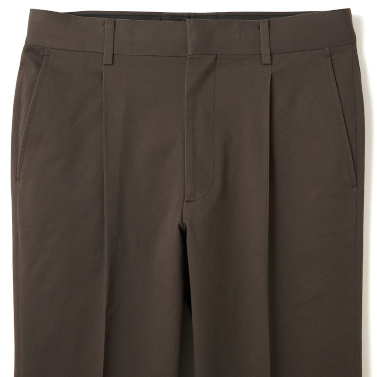 シルバーライン 【CLASSICO STRAIGHT】【年間】1タックテーパードパンツ/ブラウン/※裾上げ必要 茶中間