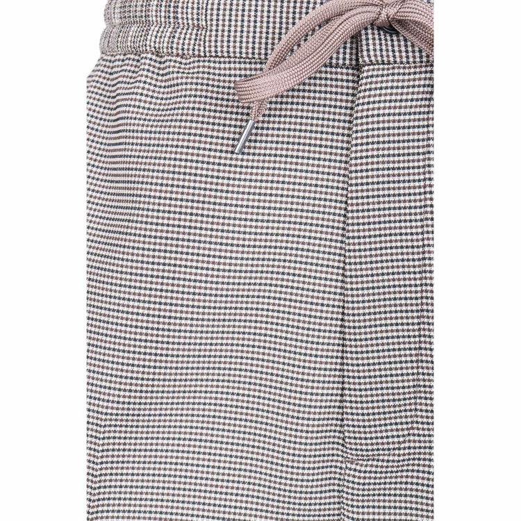 スーツセレクト 【発送在庫あり】【RBC】【春夏】オーバーサイズパンツ/ベージュ×チェック/ウエストシャーリング/ドローコード/裾上げ済仕様 ブラウン系(茶)