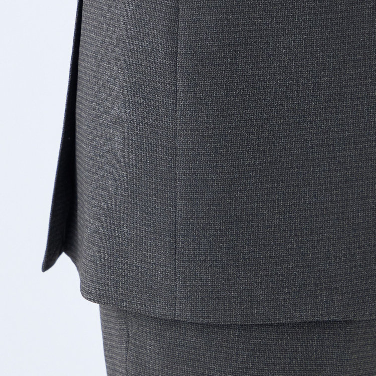 シルバーライン 【CLASSICO TAPERED】【秋冬】2釦シングルスーツ 1タックテーパードパンツ/グレー×ドビー/ウエストムーブ/4S SUSTAINABILITY&ECOLOGY FABRIC/※パンツ裾上げ済仕様 グレー中間