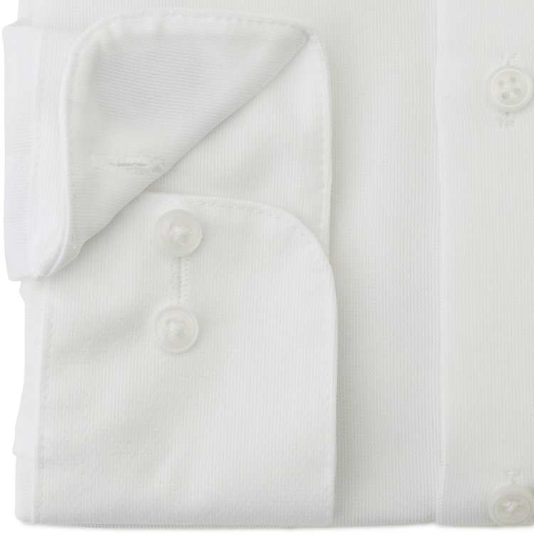 ブラックライン 【発送在庫あり】【WEB限定】【BLACK LINE】ワイドカラーワイシャツ/ホワイト/「4S」スーパーノンアイロン・ストレッチ 白