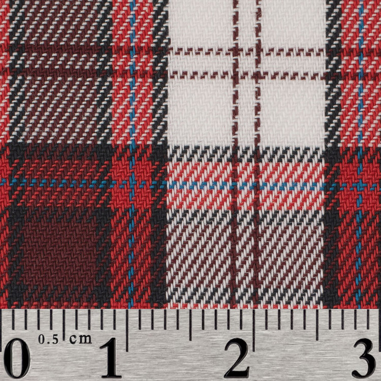 スーツセレクト 【国内縫製】【パターンオーダー】ワイシャツ/ワイン×チェック/ストレッチ素材(COTTON100%) ワイン系(赤)