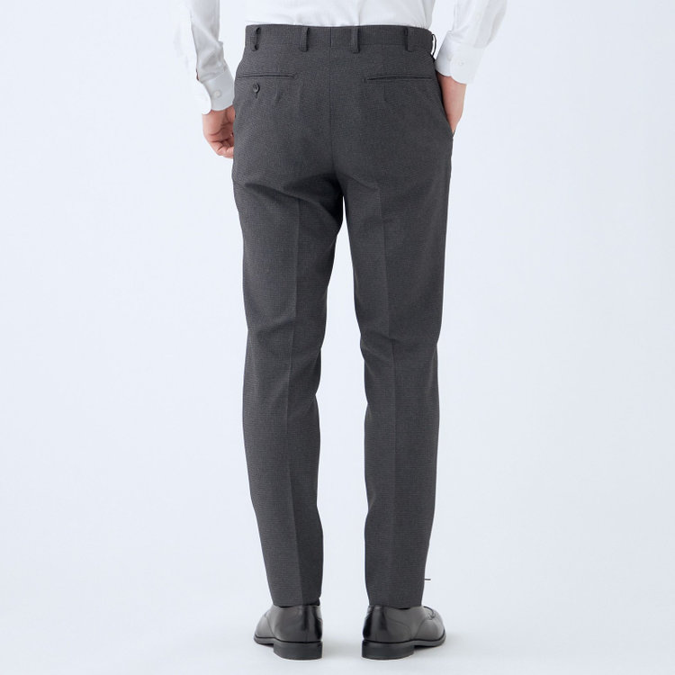 シルバーライン 【CLASSICO TAPERED】【秋冬】2釦シングルスーツ 1タックテーパードパンツ/グレー×ドビー/ウエストムーブ/4S SUSTAINABILITY&ECOLOGY FABRIC/※パンツ裾上げ済仕様 グレー中間