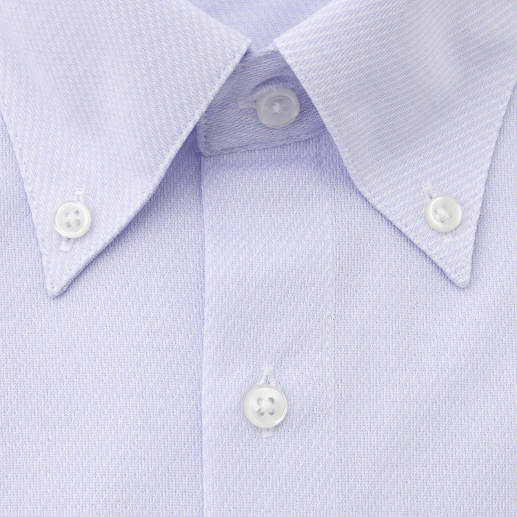 ブラックライン 【発送在庫あり】【BLACK LINE】ボタンダウンカラーワイシャツ/サックス×ドビーツイル/「4S」スーパーノンアイロン・ストレッチ 青濃色