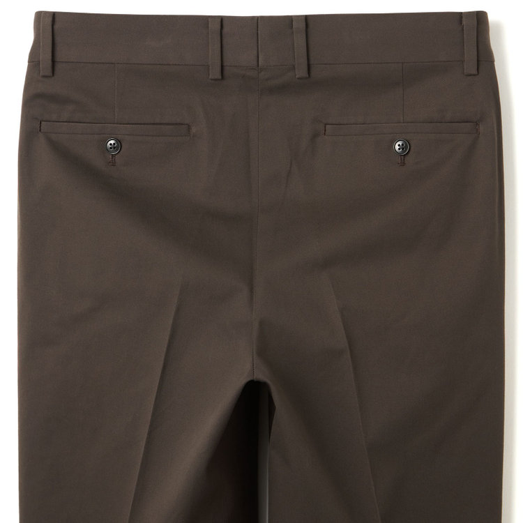 シルバーライン 【CLASSICO STRAIGHT】【年間】1タックテーパードパンツ/ブラウン/※裾上げ必要 茶中間