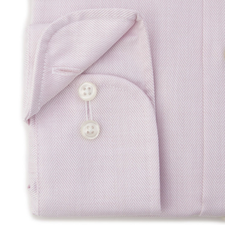 ブラックライン 【BLACK LINE】【形態安定】ワイドカラードレスワイシャツ/ピンク×ドビー 紫淡色