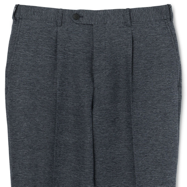 シルバーライン 【5DAYS CLOSET】【RBC】【春夏】1タックテーパードパンツ/ネイビー×レノクロス/ウエストムーブ仕様/4S SUSTAINABILITY&ECOLOGY FABRIC/※裾上げ必要 紺中間