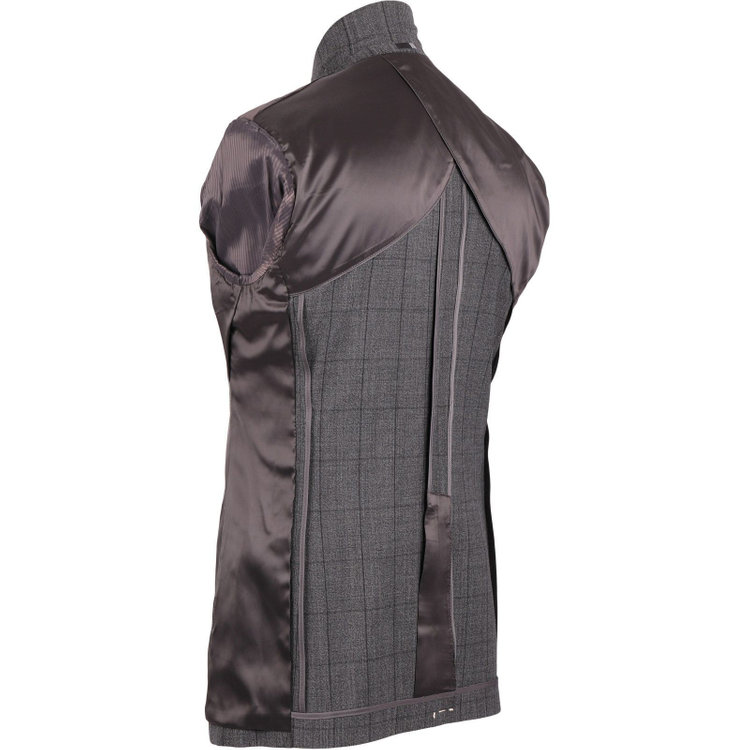 スーツセレクト 【WEB限定/OUTLET】【SLIM TAPERED_2】【春夏】2釦シングルスーツ 0タック/グレー×チェック/4S SUSTAINABILITY&ECOLOGY FABRIC グレー系(灰)