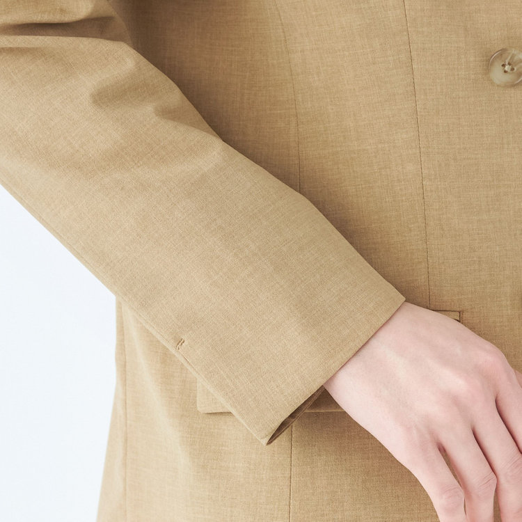 シルバーライン 【SL】【年間】4釦1掛けダブルジャケット/ライトブラウン/ウォッシャブル 赤淡色