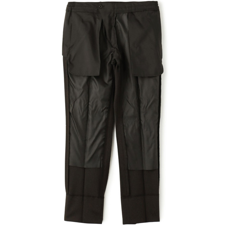 ブラックライン 【SLIM TAPERED_2】【年間】2釦シングルテーパードパンツスーツ 0タック/ブラウン/ウエストシャーリング/4S/※パンツ裾上げ済仕様 茶中間