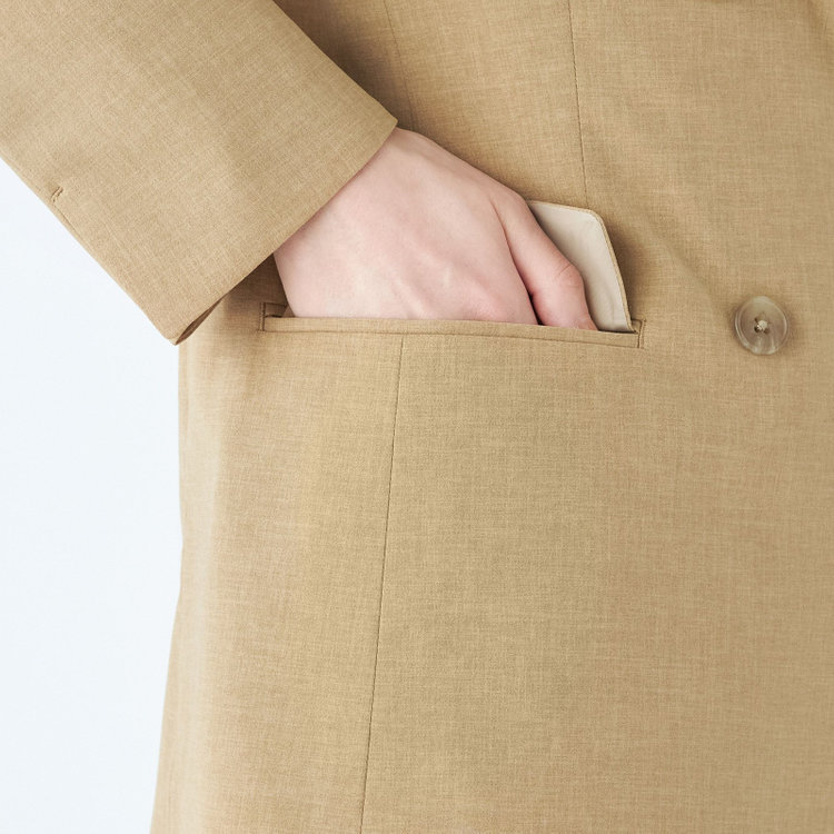 シルバーライン 【SL】【年間】4釦1掛けダブルジャケット/ライトブラウン/ウォッシャブル 赤淡色