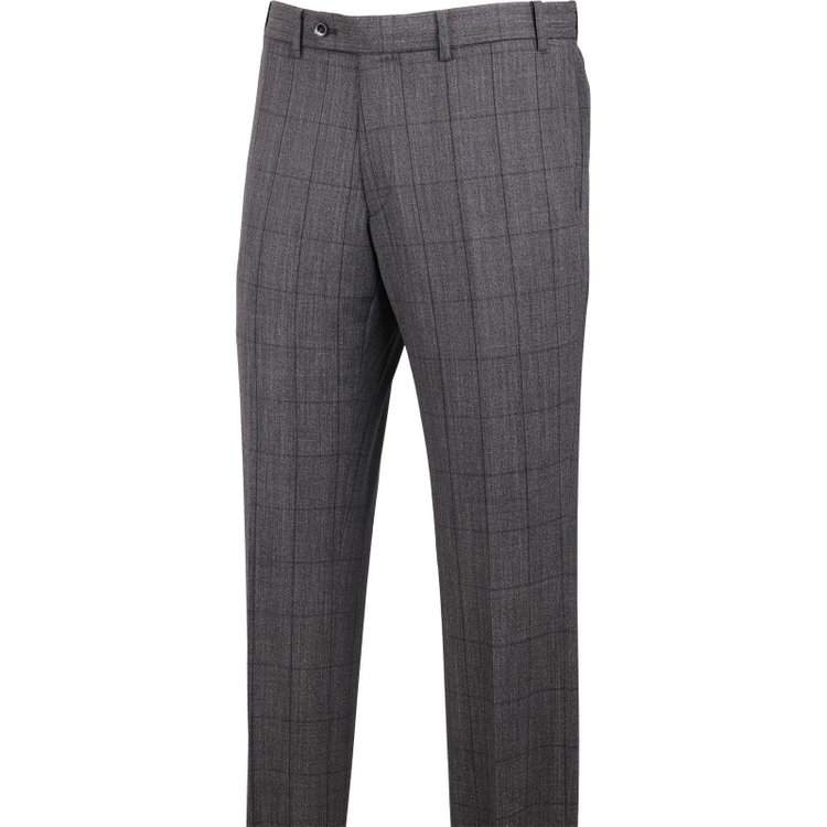 スーツセレクト 【WEB限定/OUTLET】【SLIM TAPERED_2】【春夏】2釦シングルスーツ 0タック/グレー×チェック/4S SUSTAINABILITY&ECOLOGY FABRIC グレー系(灰)