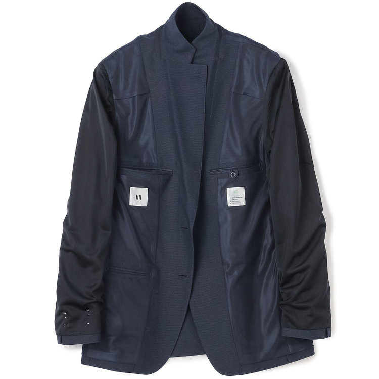 シルバーライン 【CLASSICO TAPERED】【春夏】2釦シングルジャケット/ネイビー/パッチポケット/4S SUSTAINABILITY&ECOLOGY FABRIC 紺濃色