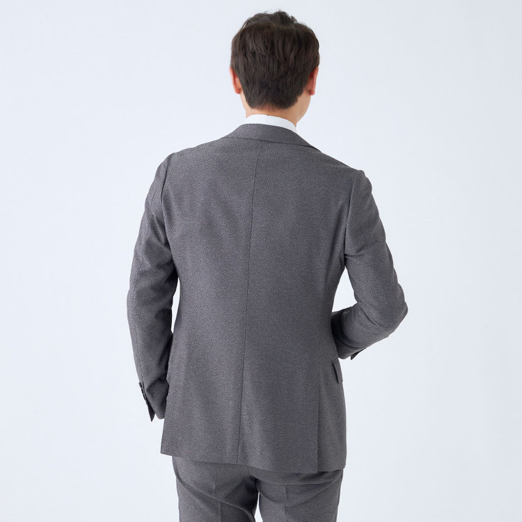 シルバーライン 【CLASSICO TAPERED】【秋冬】2釦シングルスリーピーススーツ 1タックテーパードパンツ/グレー/ウエストムーブ/4S SUSTAINABILITY&ECOLOGY FABRIC/※パンツ裾上げ済仕様 グレー中間