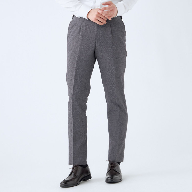 シルバーライン 【CLASSICO TAPERED】【秋冬】2釦シングルスリーピーススーツ 1タックテーパードパンツ/グレー/ウエストムーブ/4S SUSTAINABILITY&ECOLOGY FABRIC/※パンツ裾上げ済仕様 グレー中間