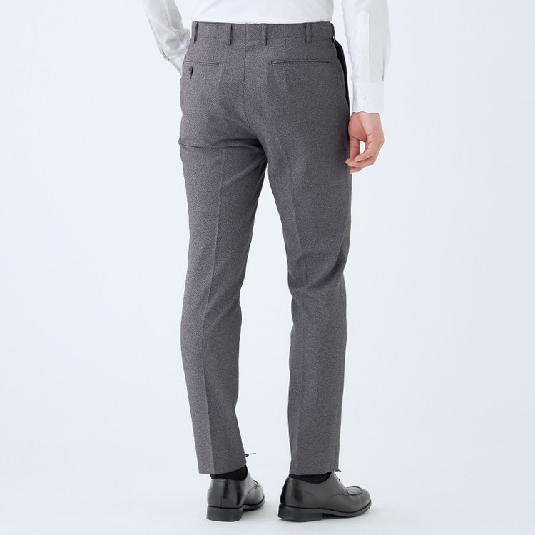 シルバーライン 【CLASSICO TAPERED】【秋冬】2釦シングルスリーピーススーツ 1タックテーパードパンツ/グレー/ウエストムーブ/4S SUSTAINABILITY&ECOLOGY FABRIC/※パンツ裾上げ済仕様 グレー中間