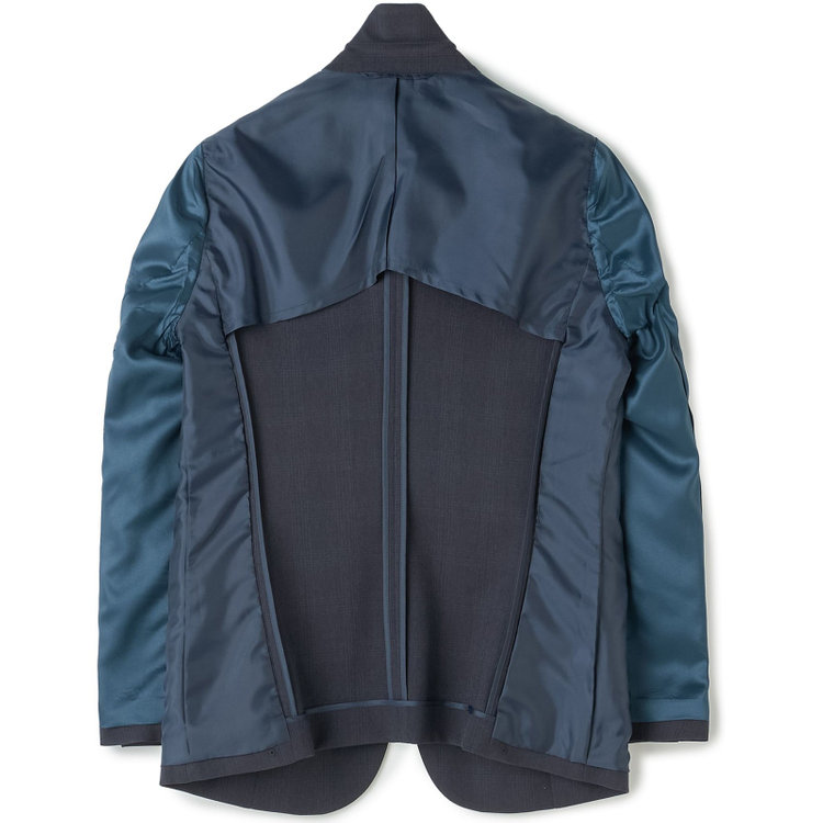 シルバーライン 【SILVER LINE】【秋冬】1釦パンツスーツ/ネイビー×チェック/ウォッシャブル/ウエストシャーリング/4S SUSTAINABILITY&ECOLOGY FABRIC/※パンツ裾上げ済仕様 紺中間